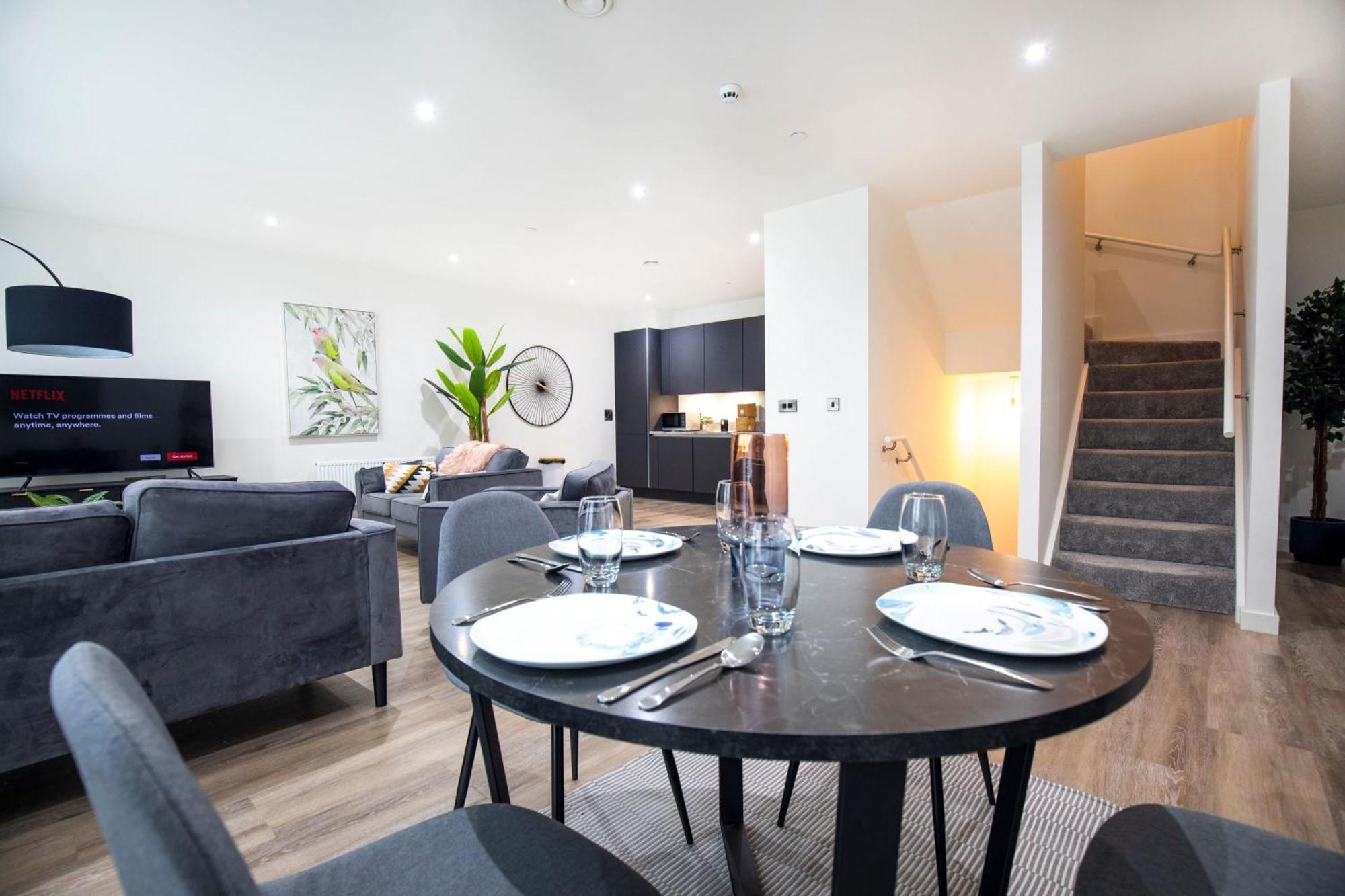 Luxury Free Parking Townhouse Villa Manchester Ngoại thất bức ảnh